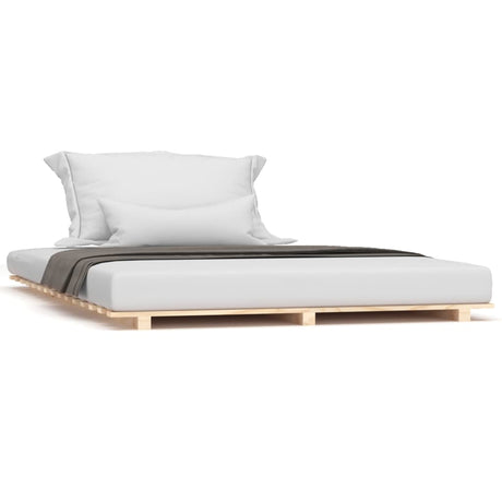 Vidaxl bedframe massief grenenhout 135x190 cm