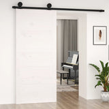 VidaXL Schiebetür 90x1,8x204,5 cm massives Kiefernholz weiß
