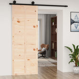 Vidaxx Schiebetür 80x1,8x214 cm massives Kiefernholz