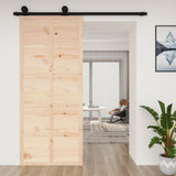 VidaXL Schiebetür 90x1,8x214 cm massives Kiefernholz