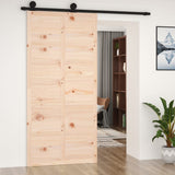 Vidaxx Schiebetür 100x1,8x214 cm massives Kiefernholz