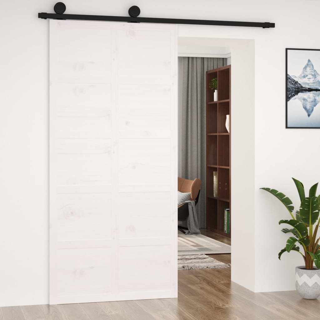 VidaXL Schiebetür 100x1,8x214 cm massives Kiefernholz weiß