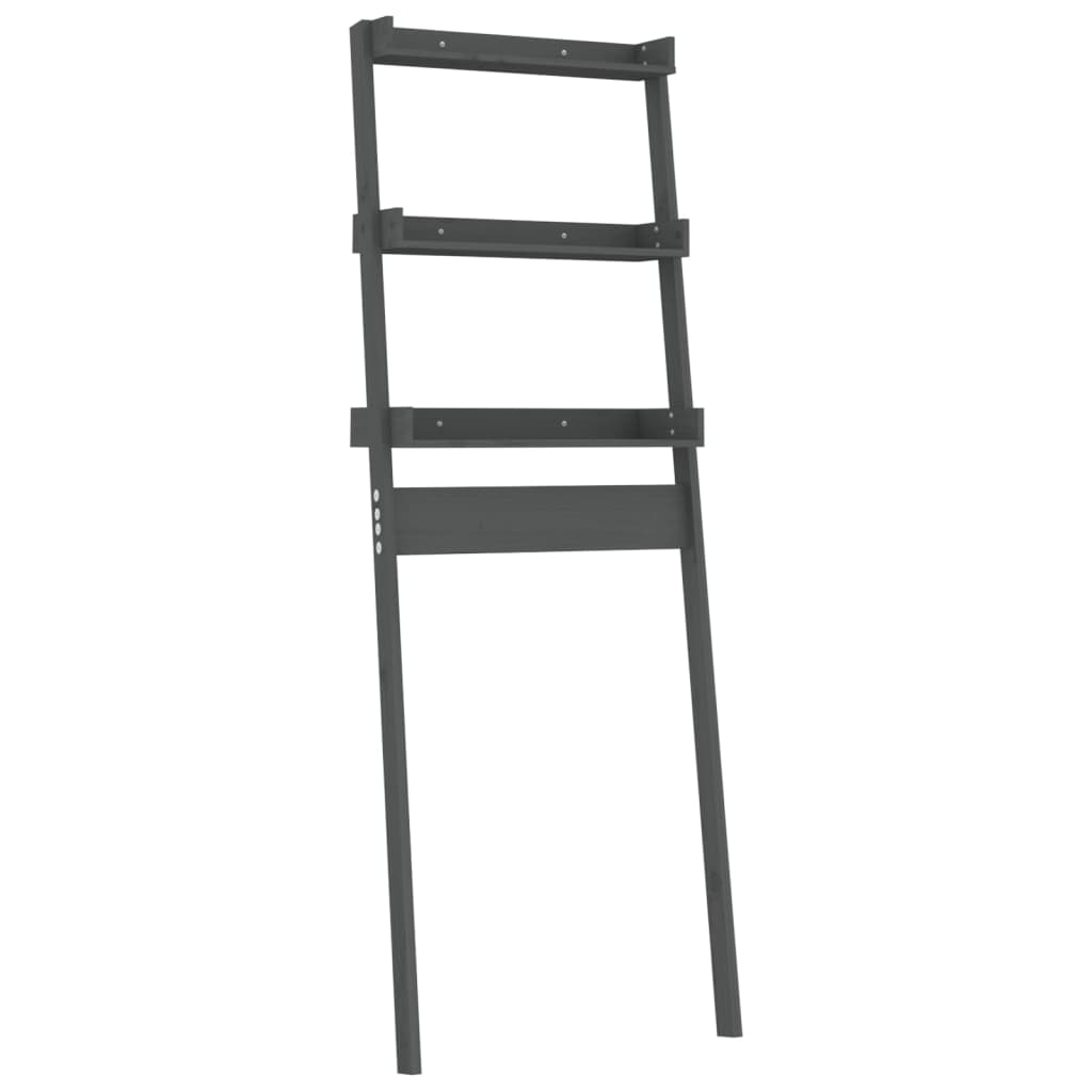 Vidaxl Toilettenregal 63,5x32x179 cm Festkiefer Holz grau