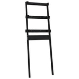 Vidaxl Toilettenregal 63,5x32x179 cm Festkiefer Holz schwarz
