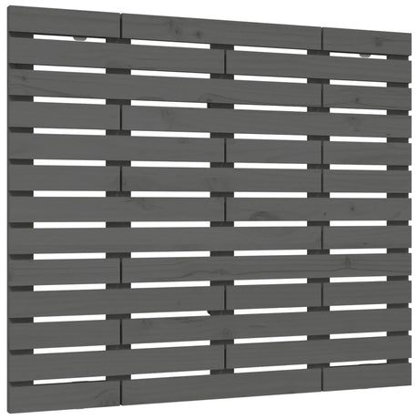 Vidaxl hoofdbord wandmontage 106x3x91,5 cm massief grenenhout grijs