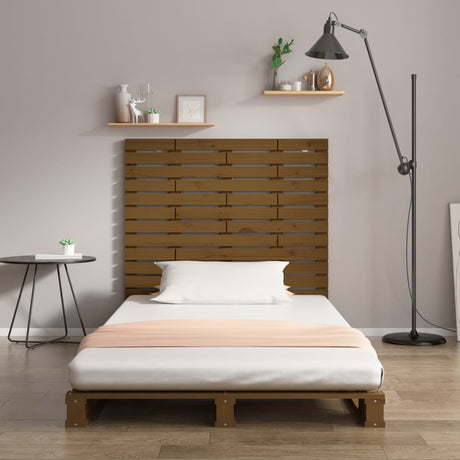 Vidaxl hoofdbord wandmontage 106x3x91,5 cm massief hout honingbruin