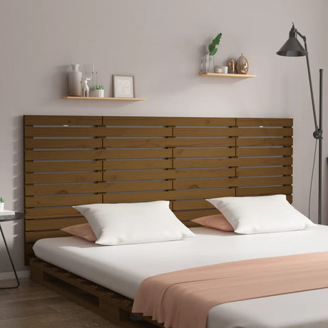 Vidaxl hoofdbord wandmontage 206x3x91,5 cm grenenhout honingbruin
