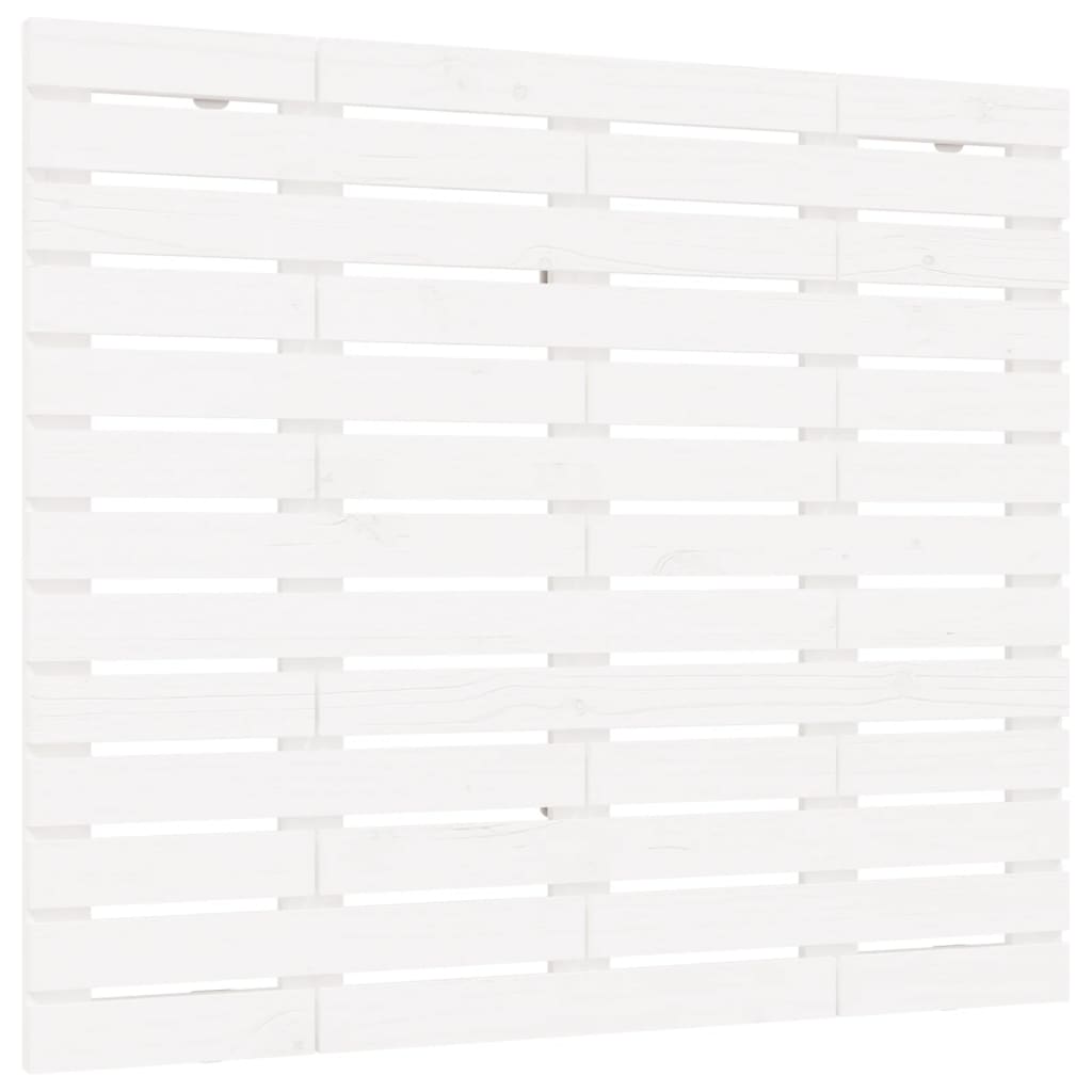 Vidaxl hoofdbord wandmontage 126x3x91,5 cm massief grenenhout wit