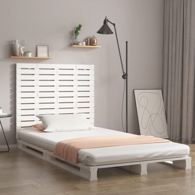 Vidaxl hoofdbord wandmontage 146x3x91,5 cm massief grenenhout wit