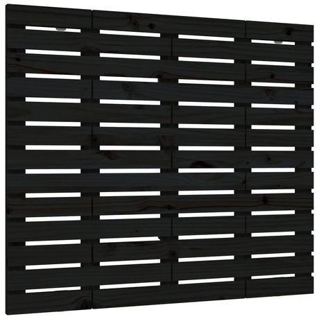 Vidaxl hoofdbord wandmontage 146x3x91,5 cm massief grenenhout zwart