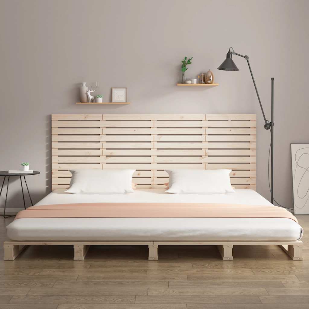 Vidaxl hoofdbord wandmontage 156x3x91,5 cm massief grenenhout