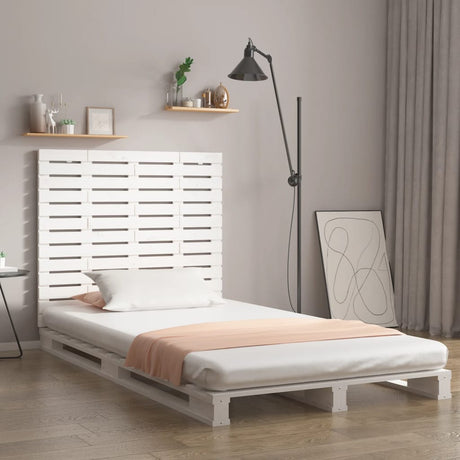 Vidaxl hoofdbord wandmontage 81x3x91,5 cm massief grenenhout wit