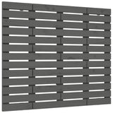 Vidaxl hoofdbord wandmontage 81x3x91,5 cm massief grenenhout grijs