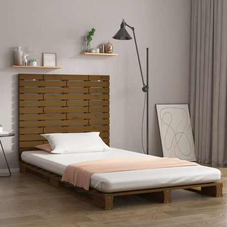 Vidaxl hoofdbord wandmontage 81x3x91,5 cm grenenhout honingbruin