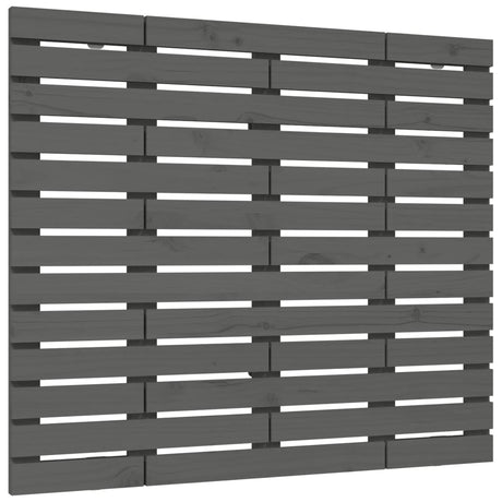Vidaxl hoofdbord wandmontage 141x3x91,5 cm massief grenenhout grijs