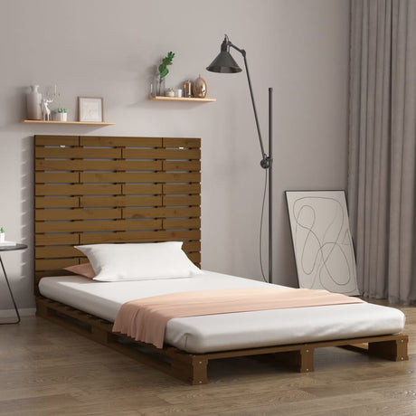 Vidaxl hoofdbord wandmontage 141x3x91,5 cm grenenhout honingbruin