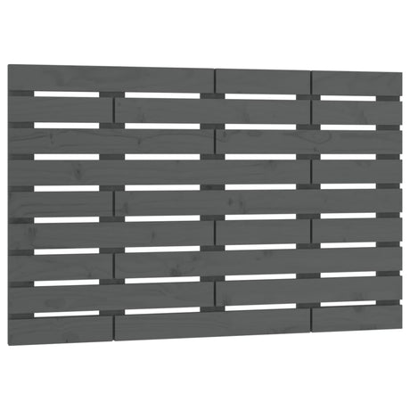 Vidaxl hoofdbord wandmontage 96x3x63 cm massief grenenhout grijs