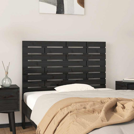 Vidaxl hoofdbord wandmontage 96x3x63 cm massief grenenhout zwart