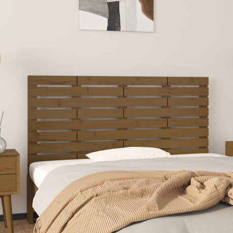 Vidaxl hoofdbord wandmontage 126x3x63 cm grenenhout honingbruin
