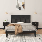 Vidaxl hoofdbord wandmontage 126x3x63 cm massief grenenhout zwart