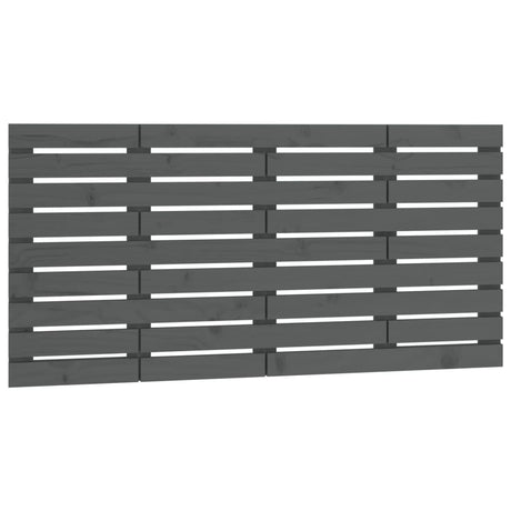 Vidaxl hoofdbord wandmontage 156x3x63 cm massief grenenhout grijs