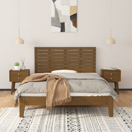 Vidaxl hoofdbord wandmontage 156x3x63 cm grenenhout honingbruin