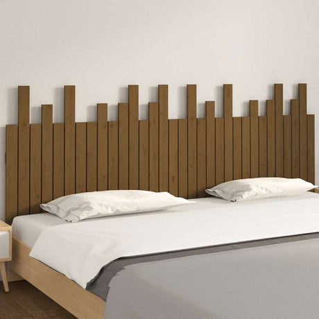 Vidaxl hoofdbord wandmontage 204x3x80 cm grenenhout honingbruin