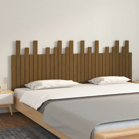 Vidaxl hoofdbord wandmontage 204x3x80 cm grenenhout honingbruin