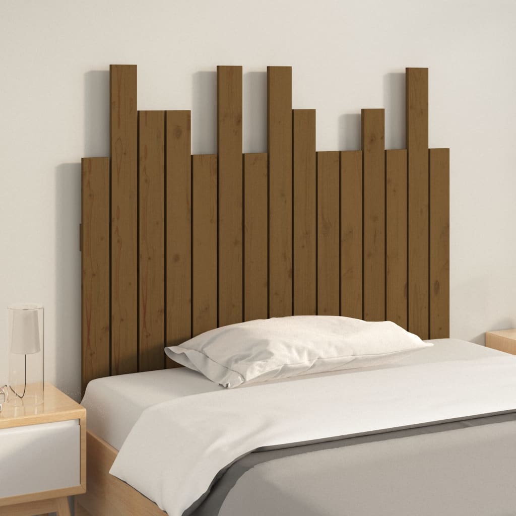 Vidaxl hoofdbord wandmontage 95,5x3x80 cm grenenhout honingbruin