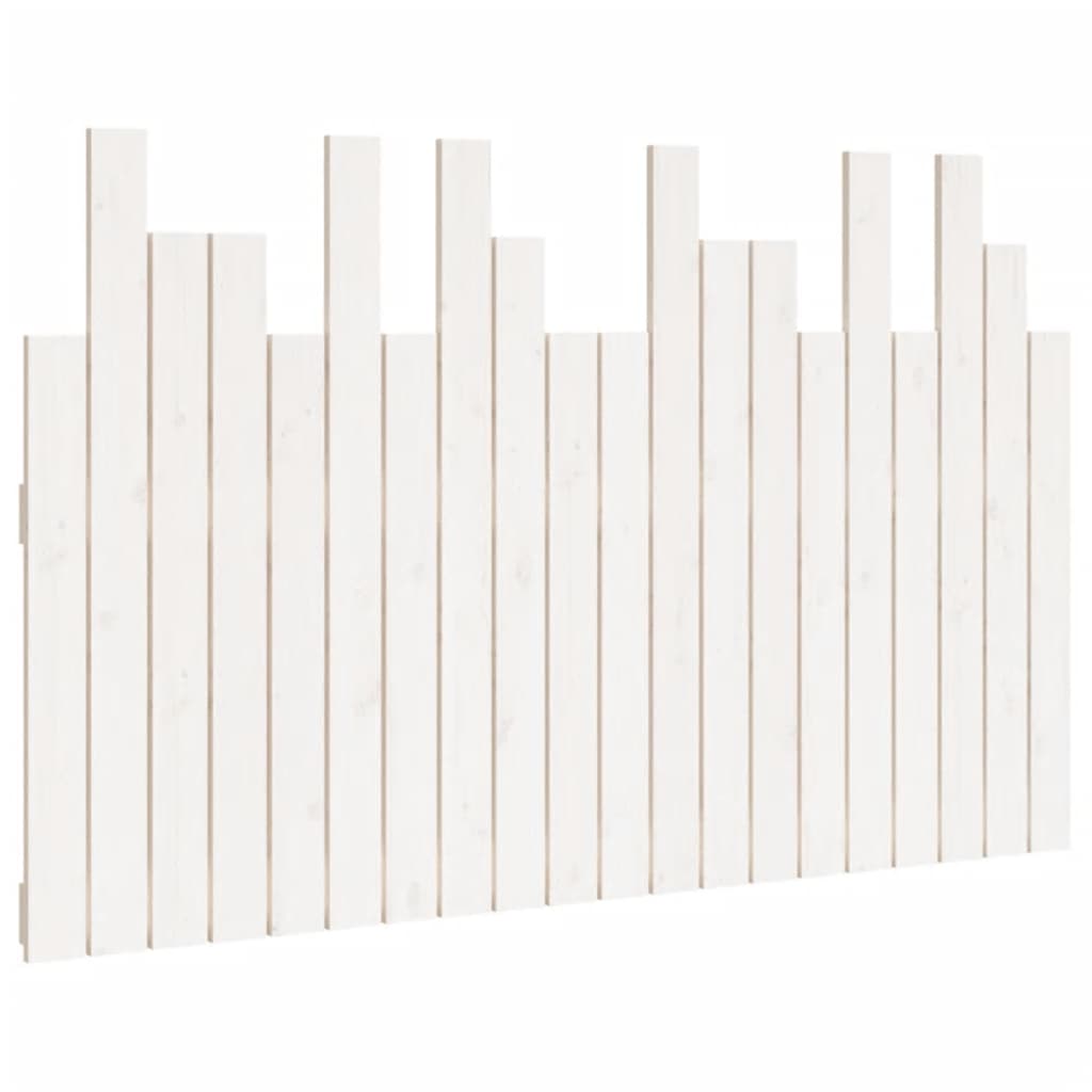 Vidaxl hoofdbord wandmontage 127,5x3x80 cm massief grenenhout wit