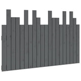 Vidaxl hoofdbord wandmontage 127,5x3x80 cm massief grenenhout grijs