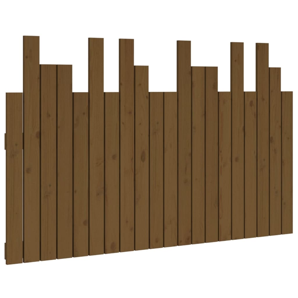 Vidaxl hoofdbord wandmontage 127,5x3x80 cm grenenhout honingbruin