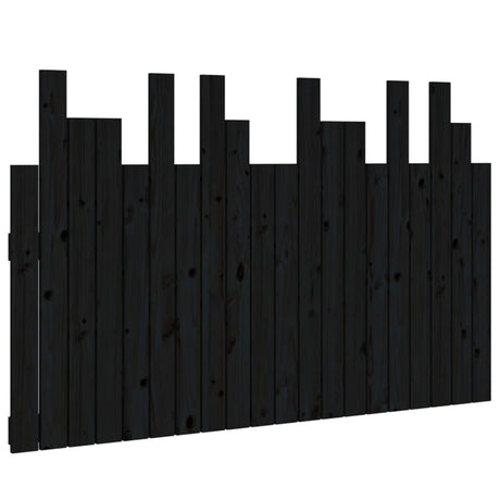 Vidaxl hoofdbord wandmontage 127,5x3x80 cm massief grenenhout zwart