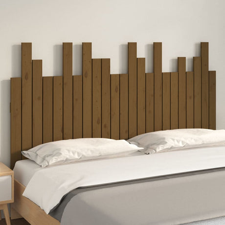 Vidaxl hoofdbord wandmontage 146,5x3x80 cm grenenhout honingbruin