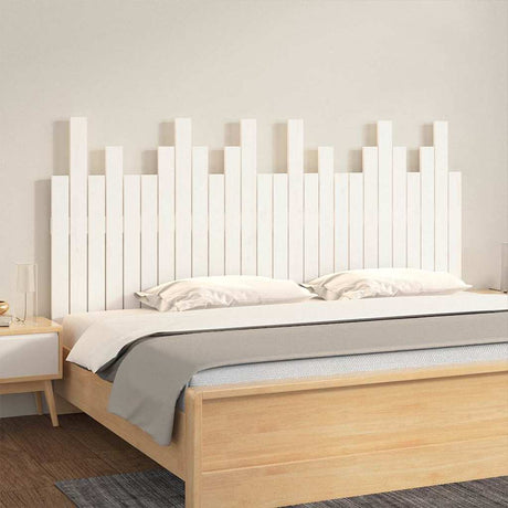 Vidaxl hoofdbord wandmontage 166x3x80 cm massief grenenhout wit