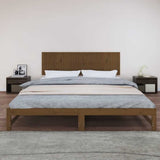 Vidaxl wandhoofdbord 204x3x60 cm massief grenenhout honingbruin