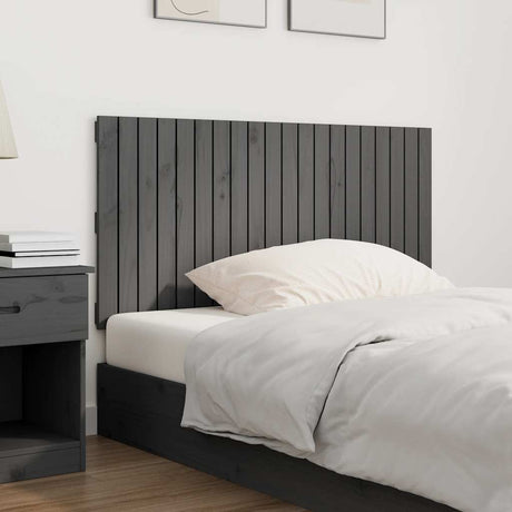 Vidaxl wandhoofdbord 127,5x3x60 cm massief grenenhout grijs