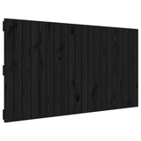 Vidaxl wandhoofdbord 127,5x3x60 cm massief grenenhout zwart