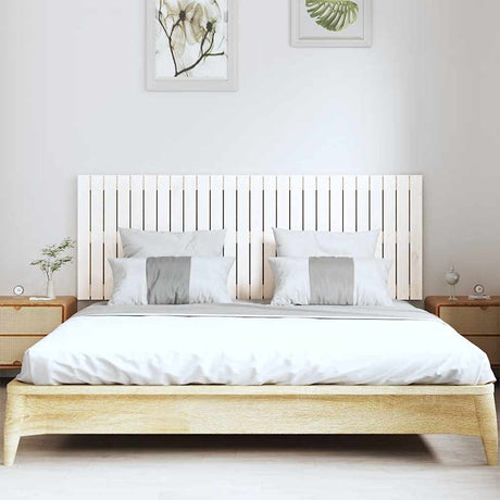 Vidaxl wandhoofdbord 166x3x60 cm massief grenenhout wit