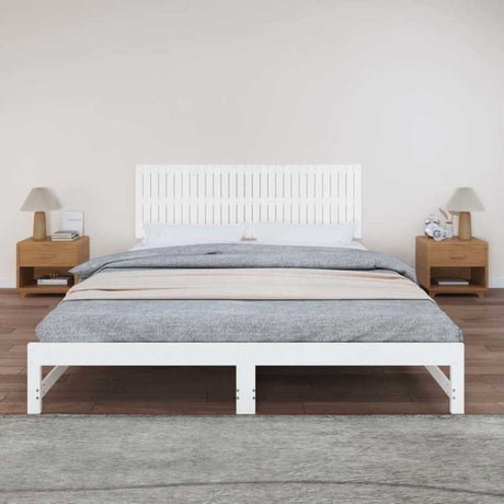 Vidaxl wandhoofdbord 185x3x60 cm massief grenenhout wit