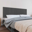 Vidaxl wandhoofdbord 185x3x60 cm massief grenenhout grijs