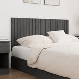 Vidaxl wandhoofdbord 140x3x60 cm massief grenenhout grijs