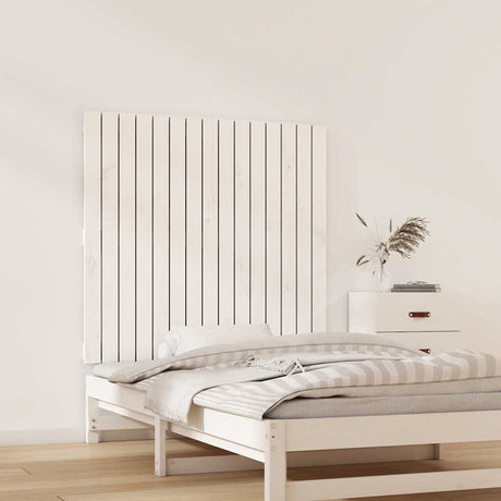 Vidaxl wandhoofdbord 95,5x3x90 cm massief grenenhout wit