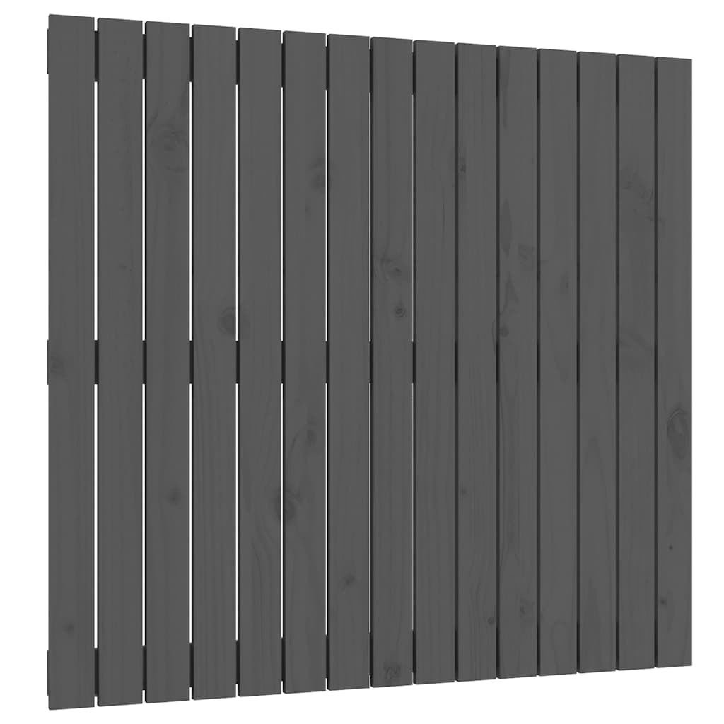 Vidaxl wandhoofdbord 95,5x3x90 cm massief grenenhout grijs