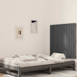 Vidaxl wandhoofdbord 95,5x3x90 cm massief grenenhout grijs