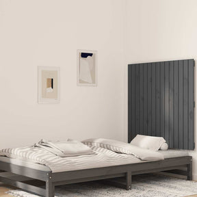 Vidaxl wandhoofdbord 95,5x3x90 cm massief grenenhout grijs