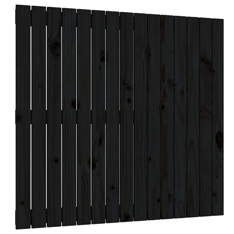 Vidaxl wandhoofdbord 95,5x3x90 cm massief grenenhout zwart