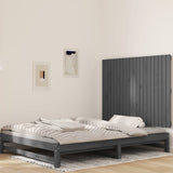 Vidaxl wandhoofdbord 127,5x3x90 cm massief grenenhout grijs