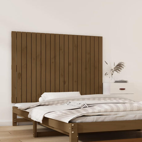 Vidaxl wandhoofdbord 127,5x3x90 cm massief grenenhout honingbruin