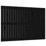 Vidaxl wandhoofdbord 127,5x3x90 cm massief grenenhout zwart